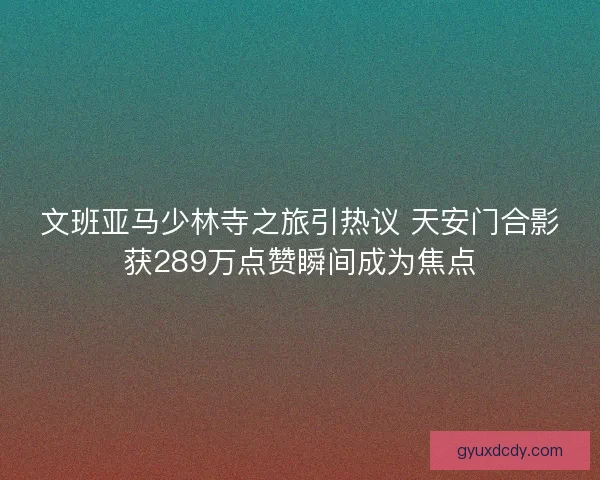文班亚马少林寺之旅引热议 天安门合影获289万点赞瞬间成为焦点